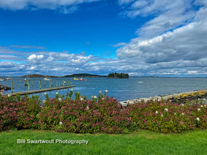 Scenic view of the harbor at Lubec, Maine