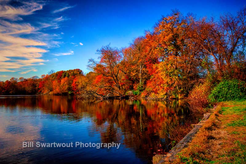 autumn foliage at coursey pond wall art