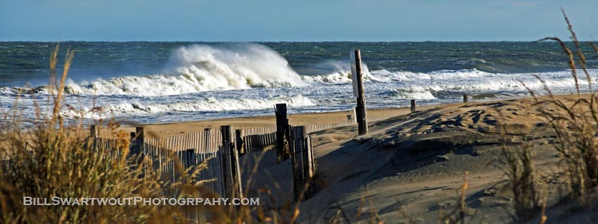 fenwick dunes and waves panorama