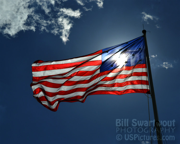 American Flag Flying over Fort McHenry