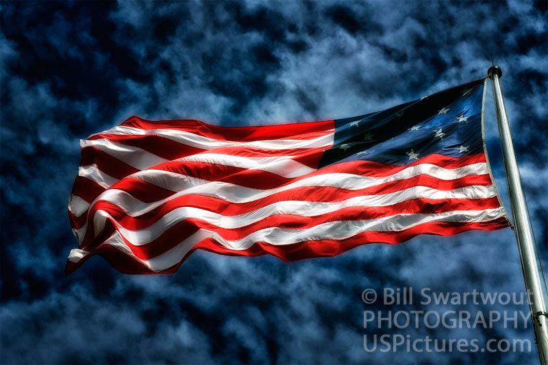 Storm Flag Flying over Fort Mchenry