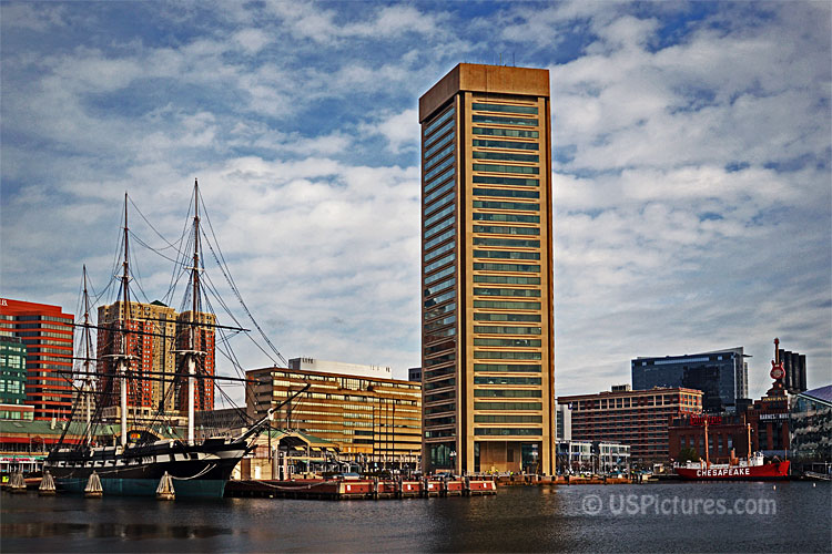 Baltimore World trade Center and USS Constellation