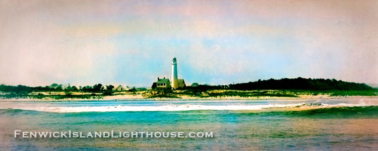 fenwick island lighthouse colorized panorama