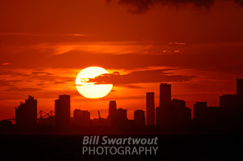 South Florida Skyline Sunset Silhouette